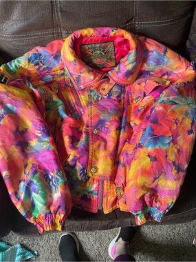 Vintage Goldwin collection ski jacket Multicolor Bomber Jacket sz medium